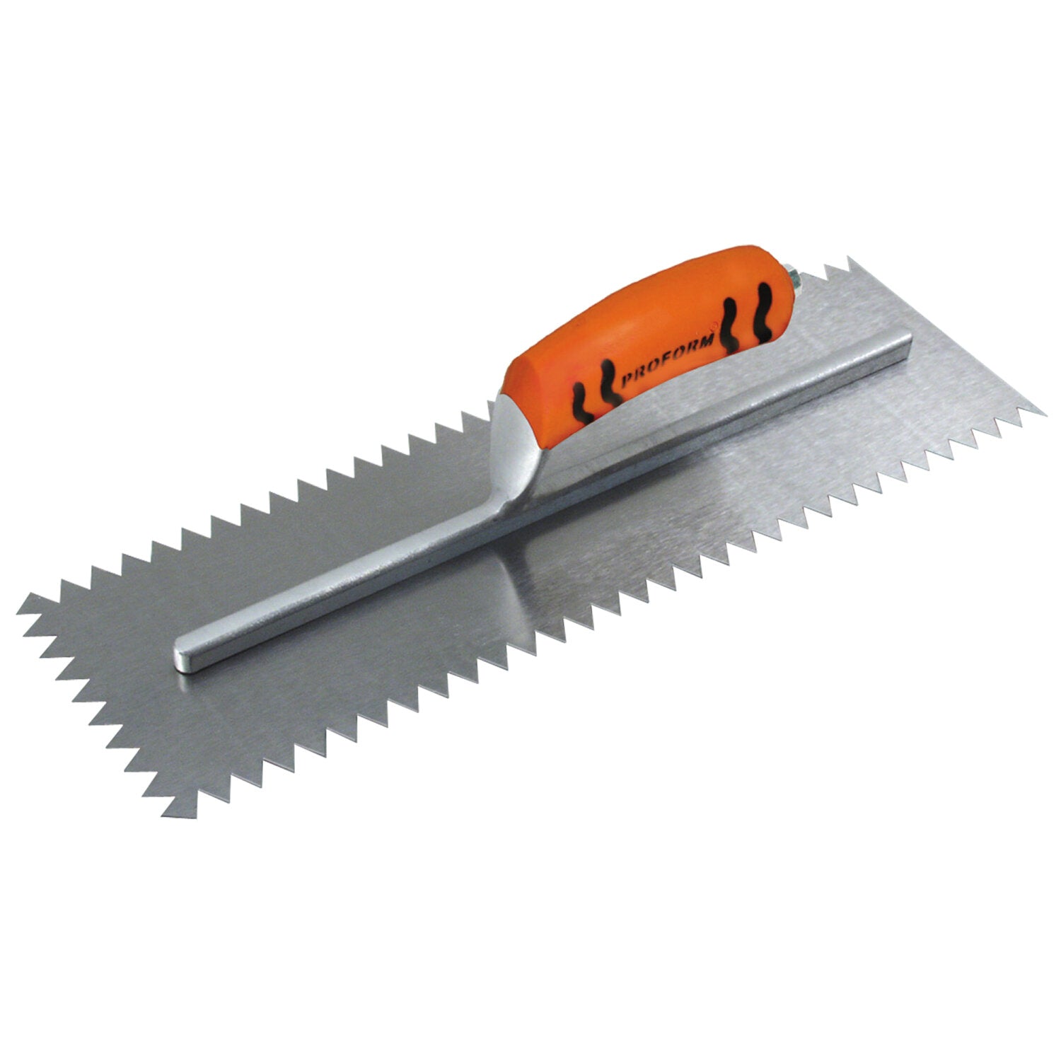 Kraft Tool PL630PF 16″ x 5″ 1/2″ x 1/2″ V Notch Scratcher Trowel with ProForm Handle Supply