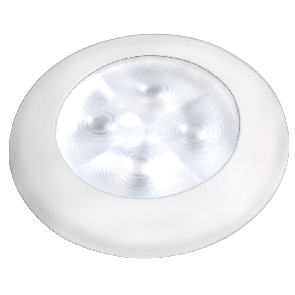 Hella Marine Slim Line LED ‘Enhanced Brightness’ Round Courtesy Lamp – White LED – White Plastic Bezel – 12V [980500541] Fashion