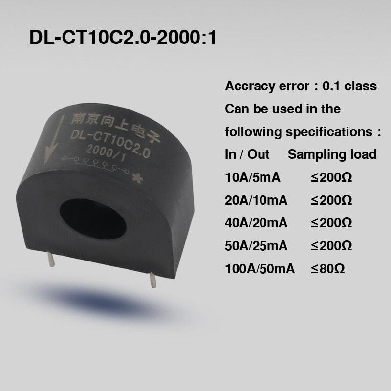 Micro ac current transformer DL-CT10C2.0 50A:25mA 100A:20mA 5000:1 100A:25mA 100A/50mA Fashion