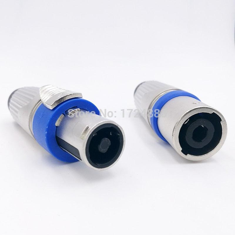 Metal Led stage power connector audio plug 4 pin speaker speaker male and female professional carlon ohmic power connectors Fashion