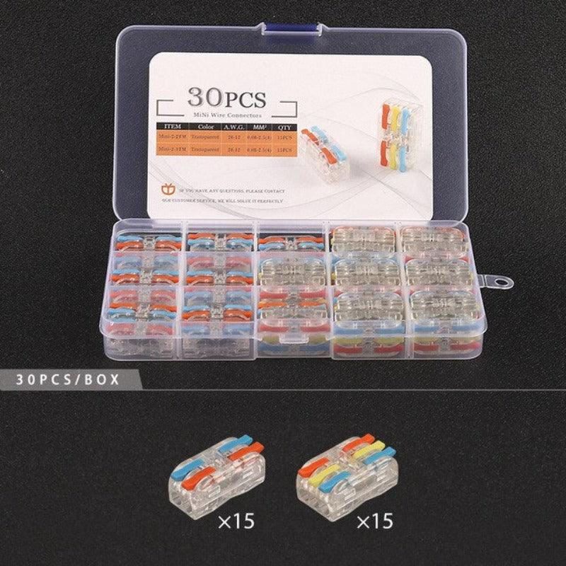 Mini Type Wire Connectors Boxed Quick Push-In Conductor Terminal Block 2/3 Pin universal Cable Splitter Electrical Connector Online Sale