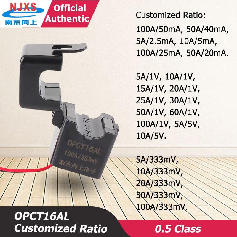 Miniature high frequency split core Current Transformer OPCT16AL 10A/1V 50A 60A 100A1V 5A 5V clamp on ct Open type ferrite core Online Hot Sale
