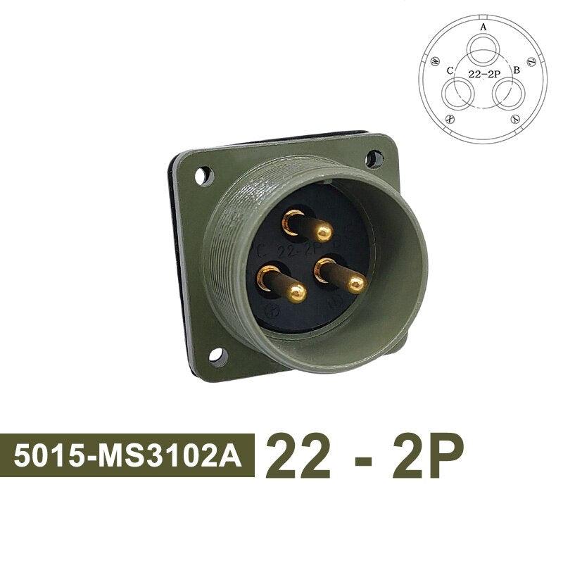 MIL-C Circular Connectors 5015 MIL STD 22-2 22-12 22-22 Military Specification Connectors MS3102A Plug & Socket MS3106A MS3108A Online Hot Sale