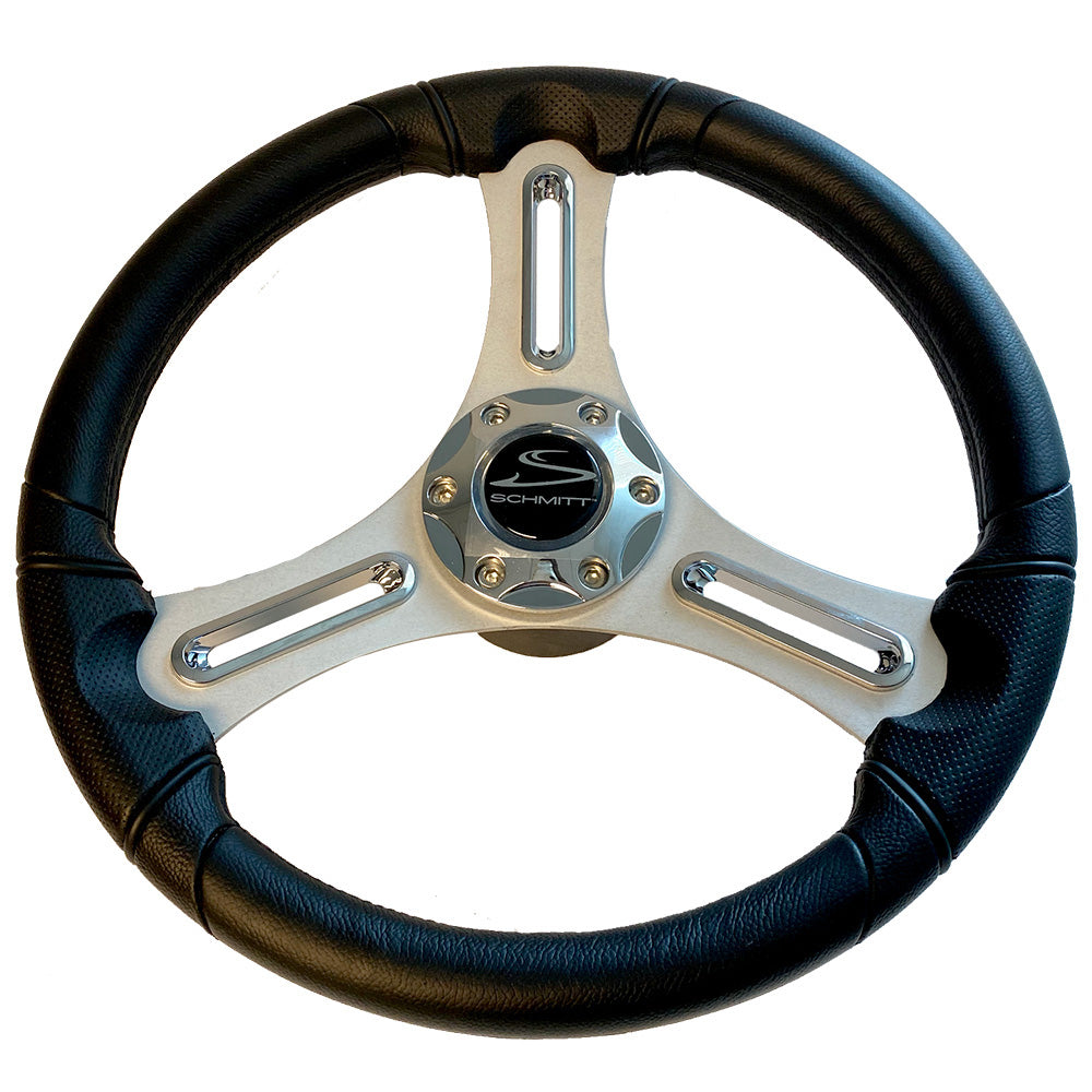 Schmitt Marine Torcello 14″ Wheel – 03 Series – Polyurethane Wheel w/Chrome Trim  Cap – Brushed Spokes – 3/4″ Tapered Shaft – Retail Packaging [PU033104-12R] Online Sale