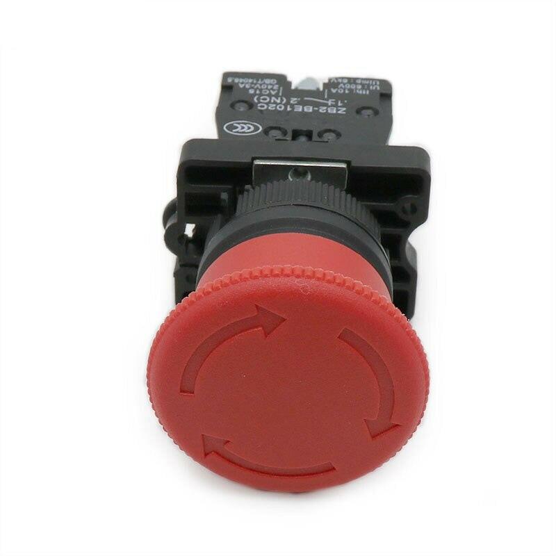 Mushroom Emergency Stop Switch 22mm NO/NC Red Push Button Switch  600V 10A Online