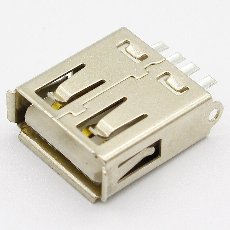 New 10pcs Type A Female USB 4 Pin Plug Socket Connector With Black Plastic Cover Online Hot Sale