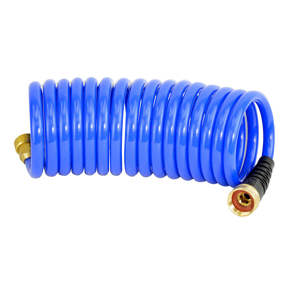 HoseCoil 15′ Blue Self Coiling Hose w/Flex Relief [HS1500HP] Online