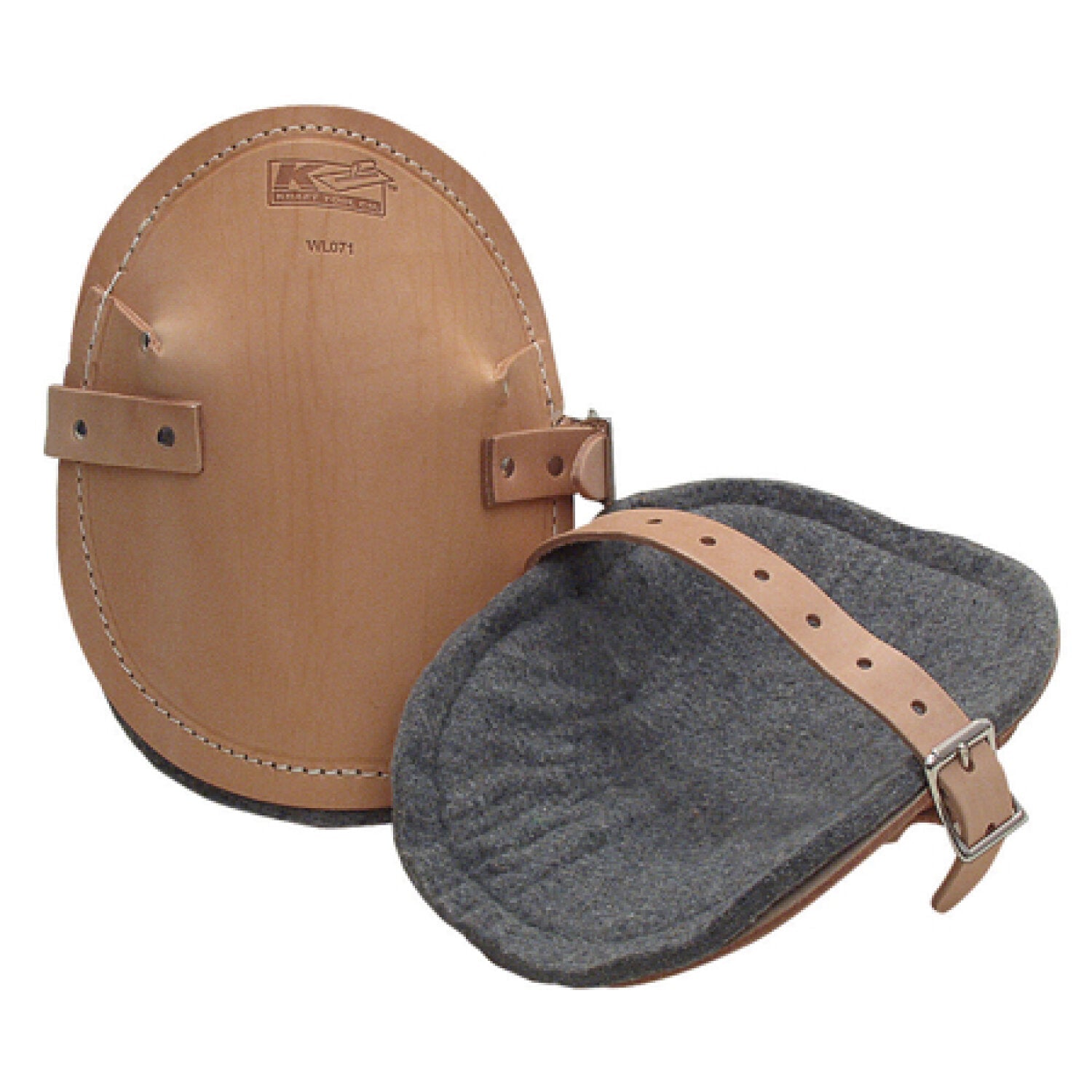 Kraft Tool WL071 Flat Leather Knee Pads (Pair) on Sale