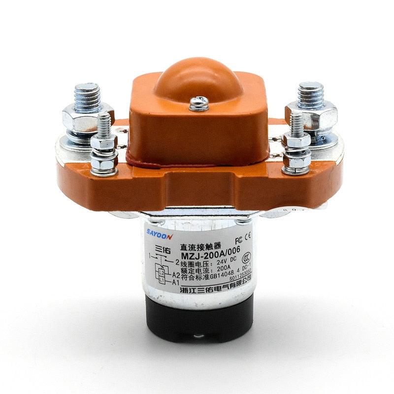 MZJ-200A ZJ200A SZJ200A DC24V 48V 12V DC Contactor For Electric Vehicle Forklift Battery Car Tractor Winch Motor 1NO Normal Open Online Sale