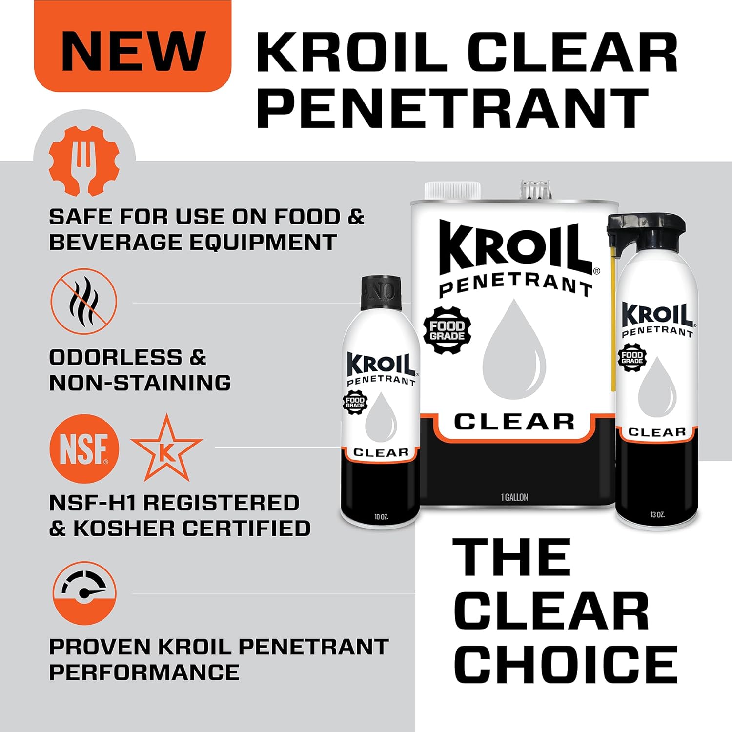 Kroil CKL011 Clear Food Grade Penetrating Oil, 1 Gallon Can Fashion