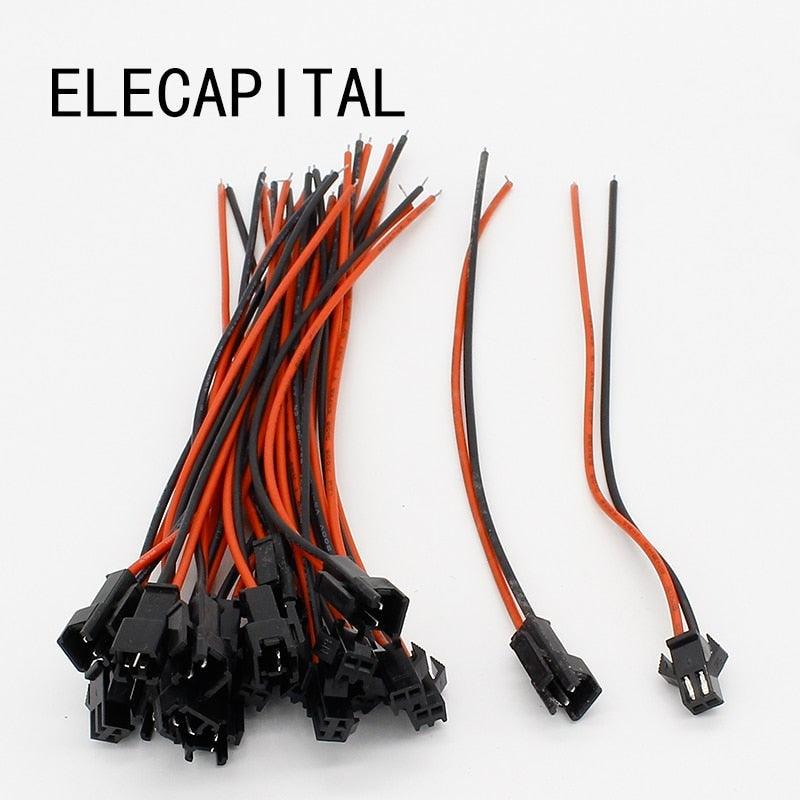Promotion! 10Pairs 15cm Long JST SM 2Pins Plug Male to Female Wire Connector on Sale