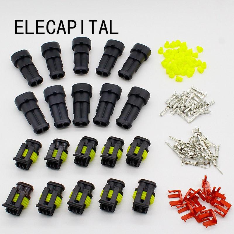 Promotion! 10 Kit 2 Pin Way Waterproof Electrical Wire Connector Plug Online Hot Sale