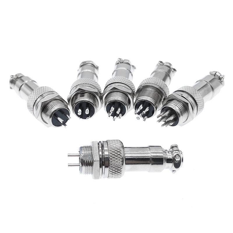 Panel circular aviation connector GX12 plug socket 2pin/3Pin/4Pin/5Pin/6Pin/7Pin 5A 125V M12 connectors Online Hot Sale
