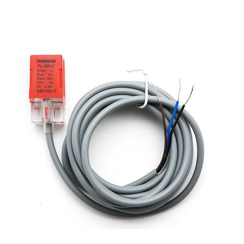 PL-08N2 Square Proximity Switch Inductive Sensor Metal Switch Three-wire NPN Normally Closed DC 6V 36V Sale