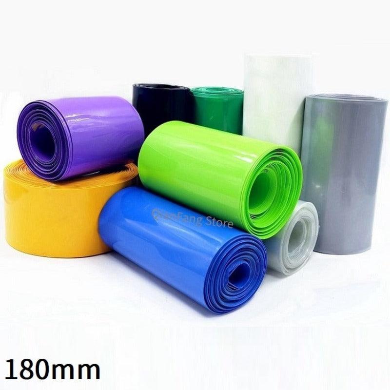 PVC Heat Shrink Tube 180mm Width Blue Multicolor Shrinkable Cable Sleeve Sheath Pack Cover for 18650 Lithium Battery Film Wrap Discount