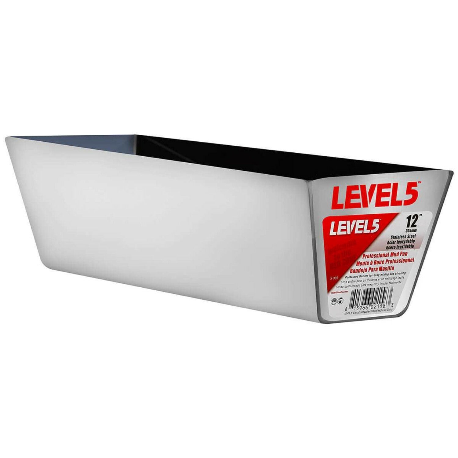 Level5 5-332 12″ Stainless Steel Mud Pan on Sale