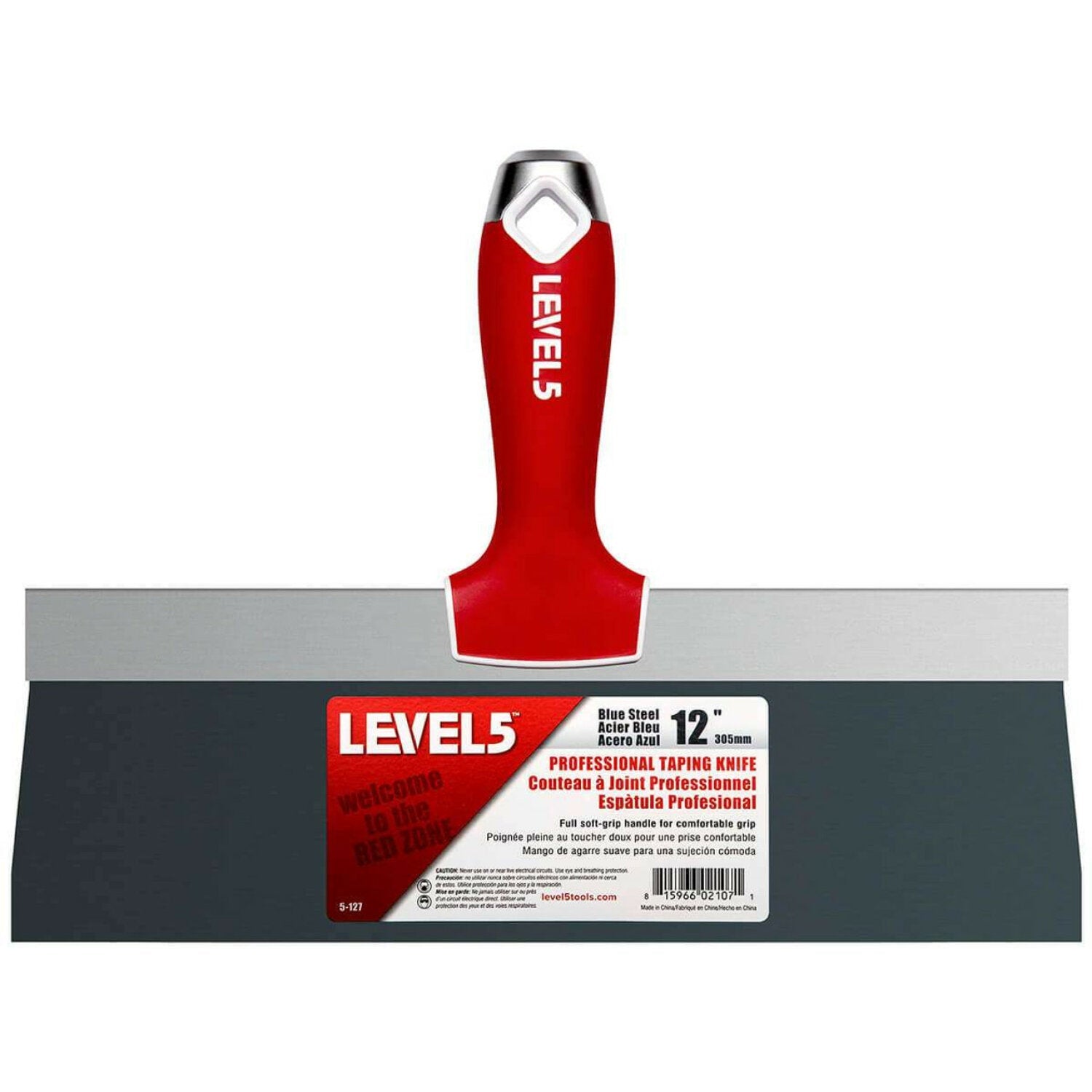 Level5 5-127 12″ Blue Steel Taping Knife w/ Soft Grip Handle Online Hot Sale