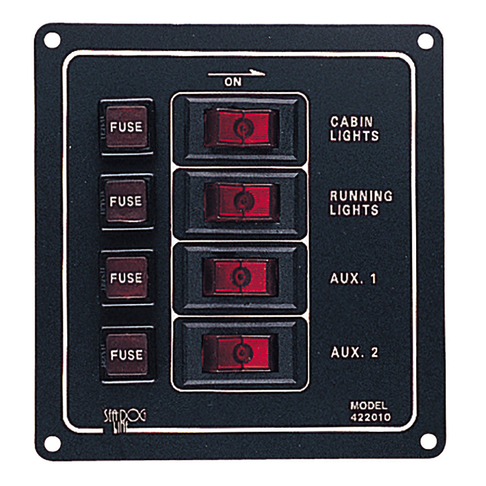 Sea-Dog Aluminum Switch Panel – Vertical – 4 Switch [422010-1] Hot on Sale