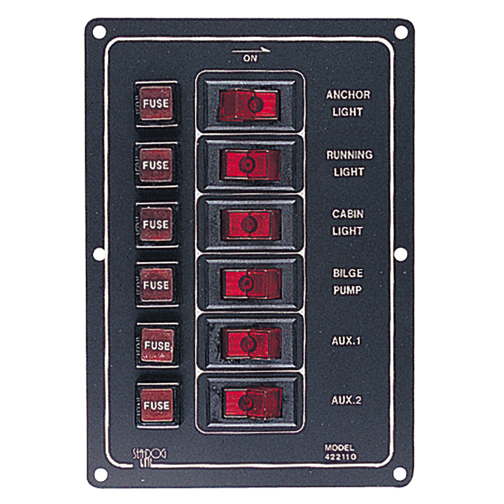 Sea-Dog Aluminum Switch Panel Vertical – 6 Switch [422110-1] Online Hot Sale