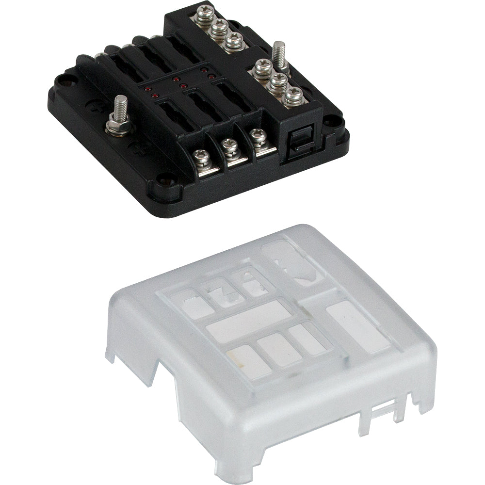 Sea-Dog Blade Style LED Indicator Fuse Block w/Negative Bus Bar – 6 Circuit [445185-1] Supply
