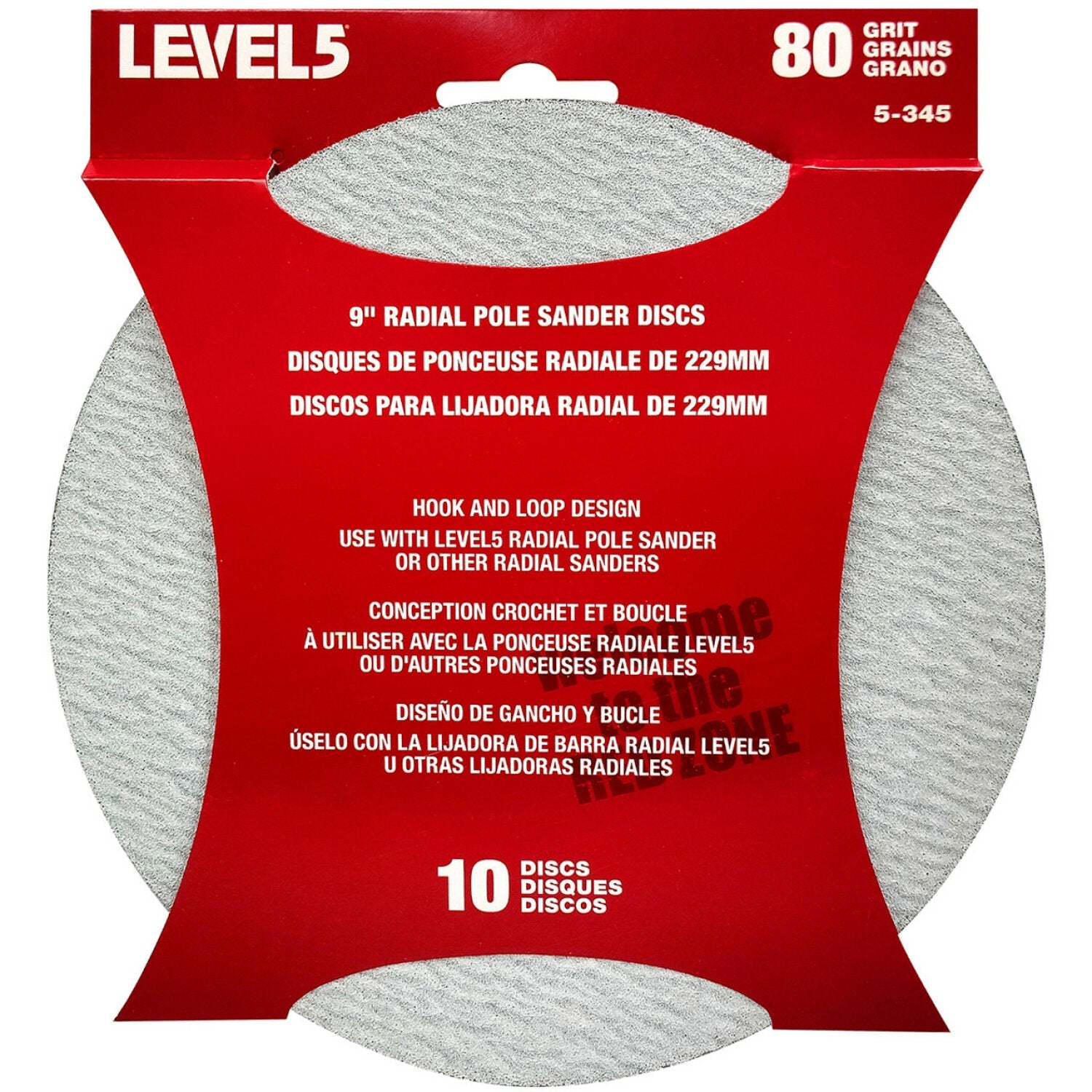 Level5 5-345 80 Grit 9 Inch Radial Sander Disc – 10 Pack on Sale