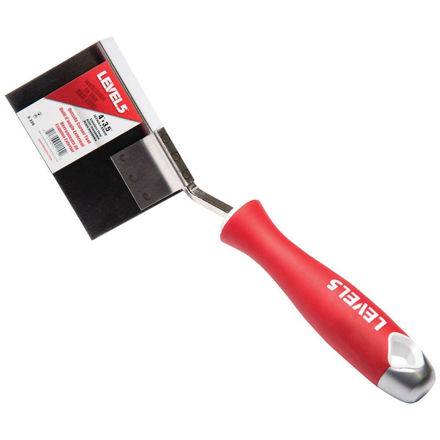 Level5 5-320 4″ x 3.5″ Outside Corner Trowel with Soft Grip Handles Online Sale