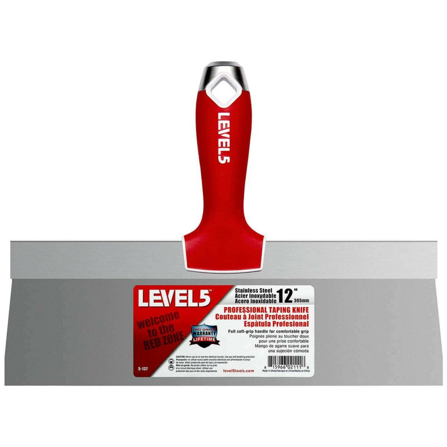 Level5 5-137 12″ Stainless Steel Taping Knife w/ Soft Grip Handle Online Sale
