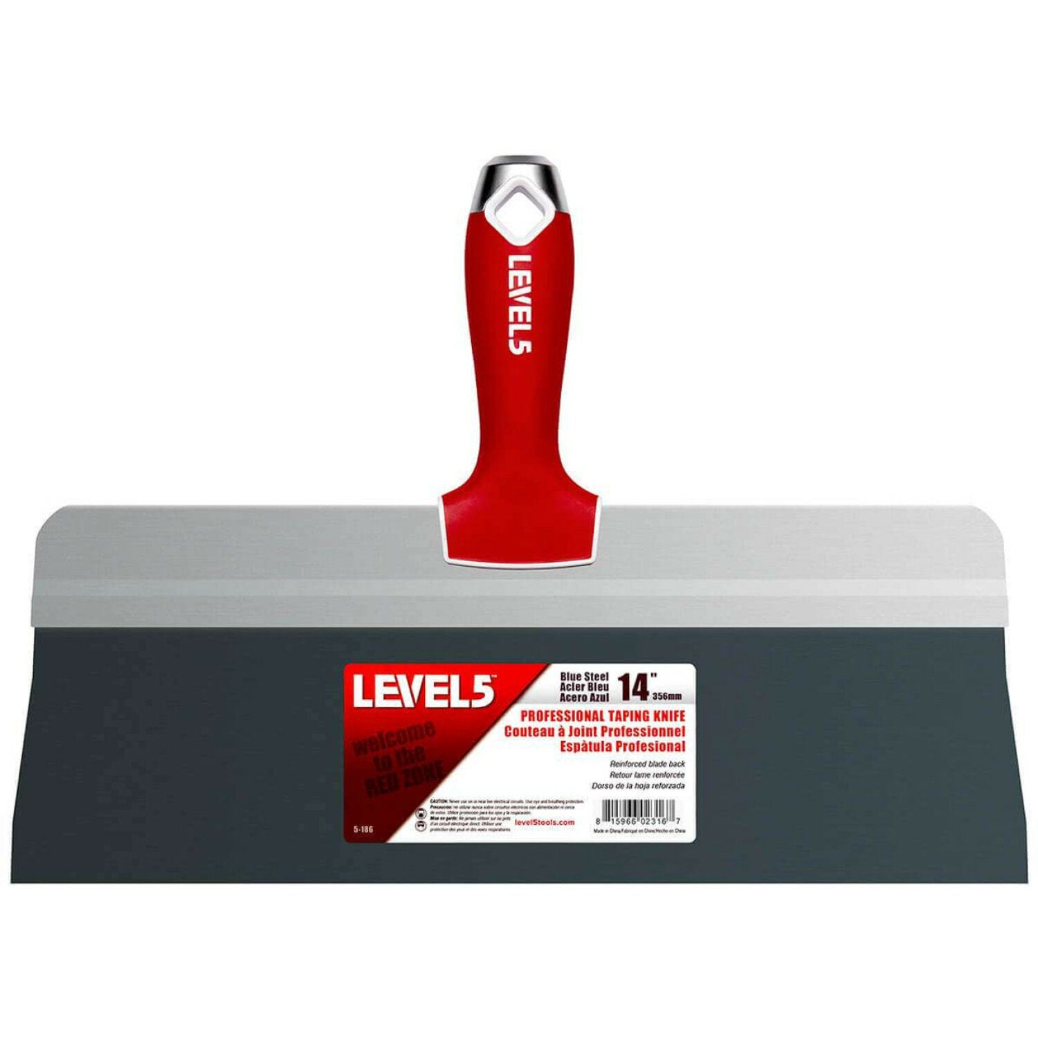 Level5 5-186 14″ Blue Steel Big Back Taping Knife with Soft Grip Handles Hot on Sale