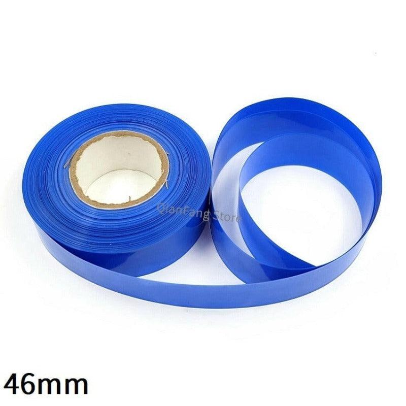 PVC Heat Shrink Tube 46mm Width Blue Protector Shrinkable Cable Sleeve Sheath Pack Cover for 18650 Lithium Battery Film Wrap Online Sale