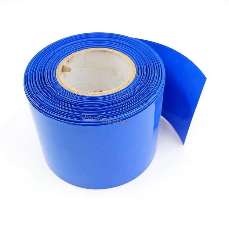 PVC Heat Shrink Tube 480mm Width Blue Protector Shrinkable Cable Sleeve Sheath Pack Cover for 18650 Lithium Battery Film Wrap Online now