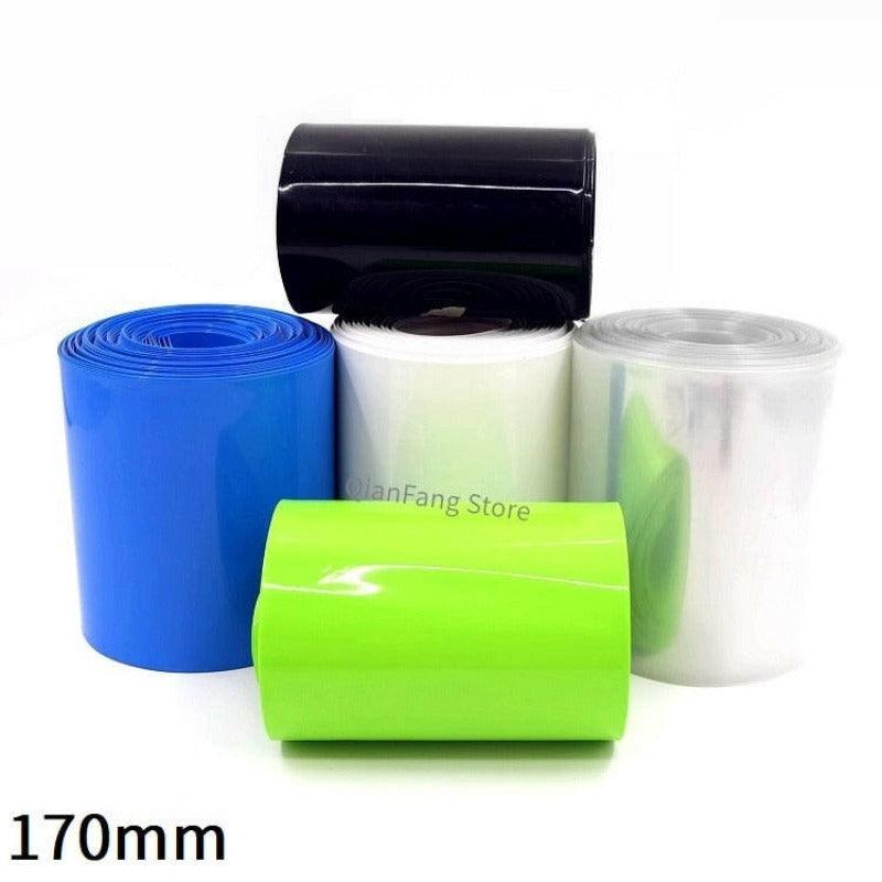 PVC Heat Shrink Tube 170mm Width Blue Multicolor Shrinkable Cable Sleeve Sheath Pack Cover for 18650 Lithium Battery Film Wrap on Sale