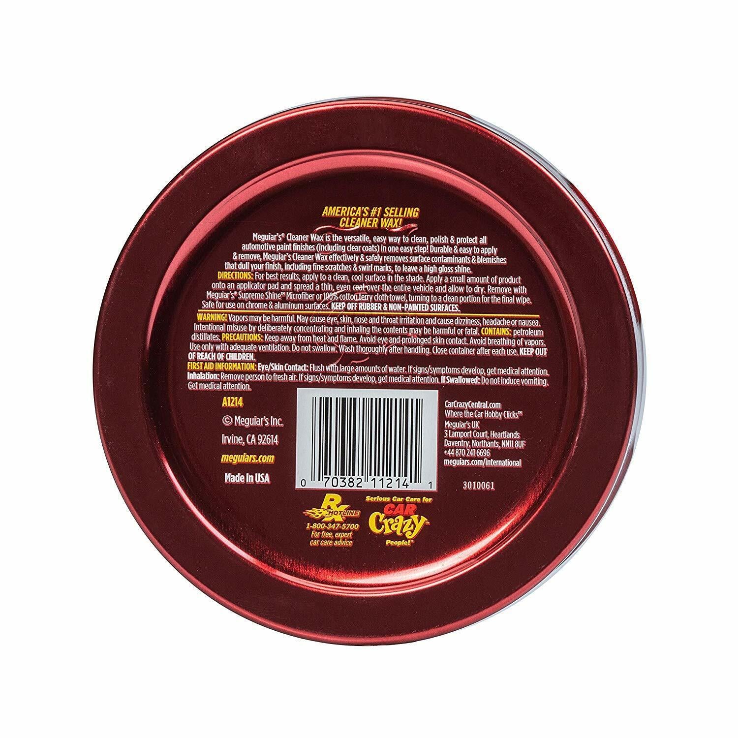 Meguiar’s Cleaner Wax, A1214, 11 oz., Paste Online