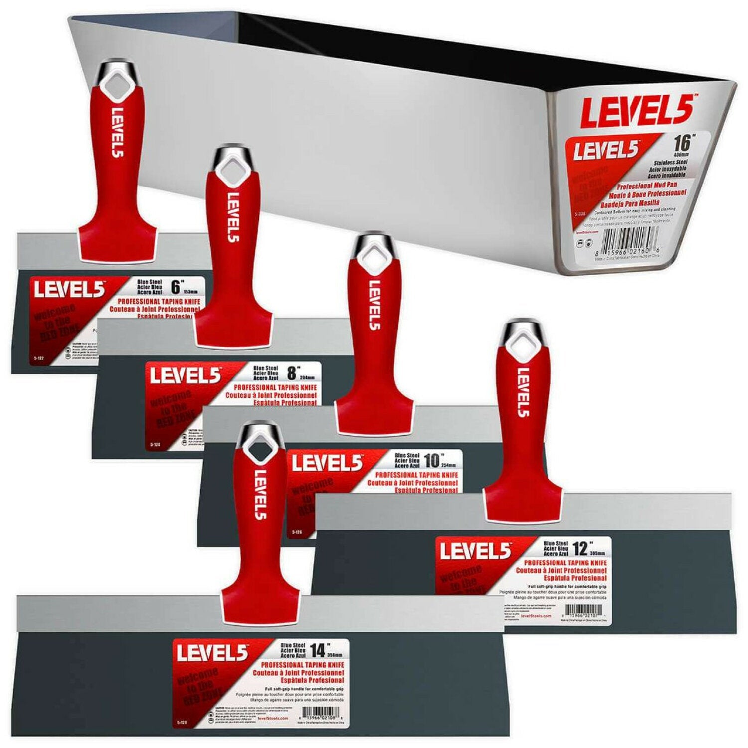 Level5 5-605 Blue Steel Taping Knife Set Online now
