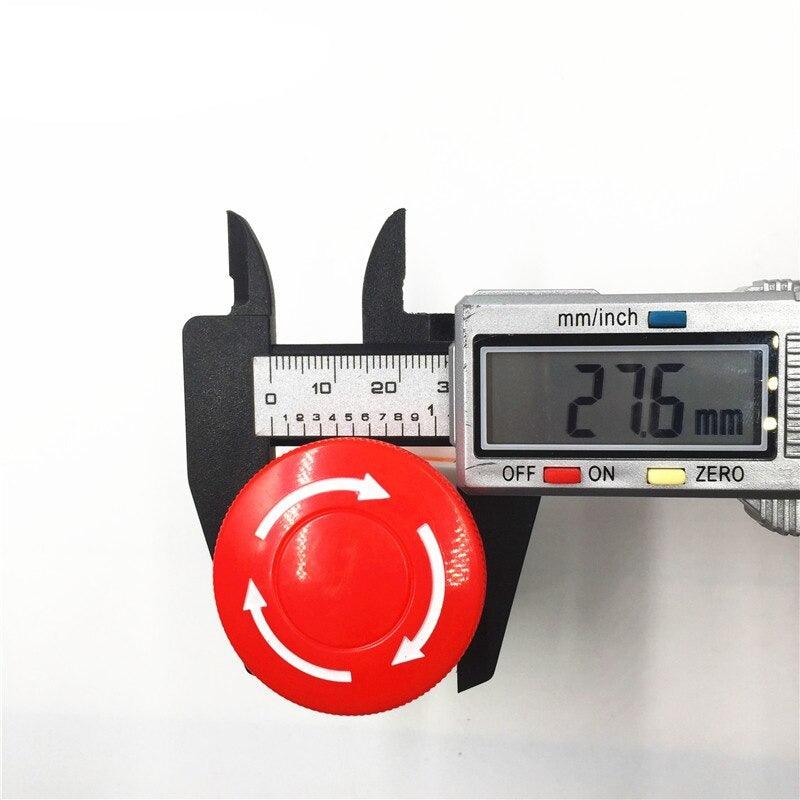 Red Mushroom Cap 1NO 1NC DPST Emergency Stop Push Button Switch Online Sale