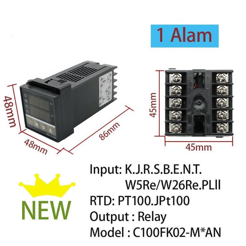 REX-C100 PID Intelligent Temperature Controller Universal REX-C100 Thermostat SSR Relay output Universal K PT100 J Type Input Online Sale