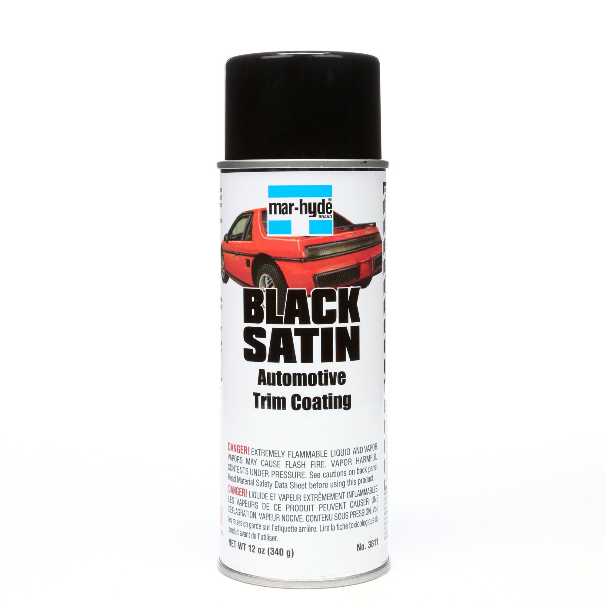 Mar-Hyde® Black Satin Automotive Trim Coating, 03811, Aerosol, 12 ozNet Wt Online Hot Sale