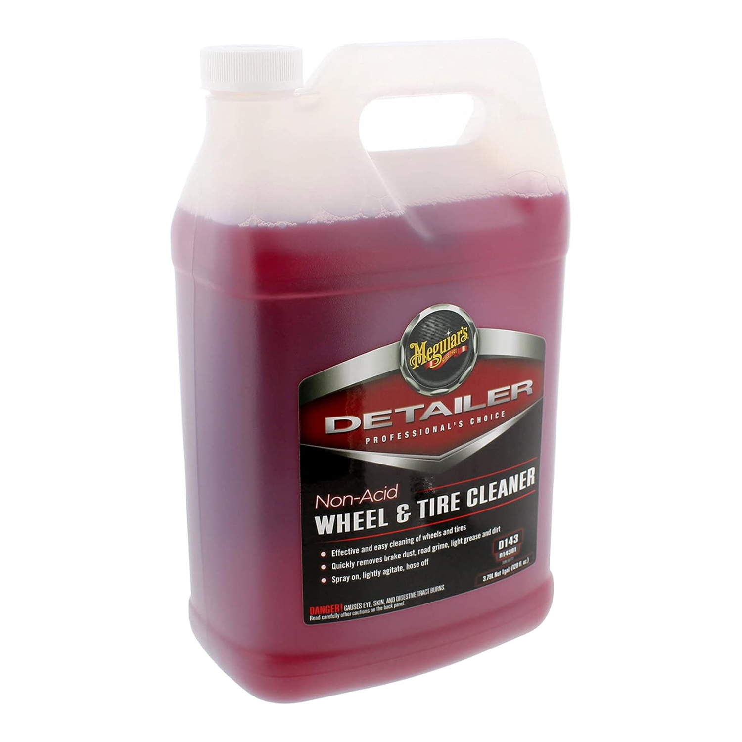 Meguiar’s D14301 Non Acid Wheel Detailer & Tire Cleaner, 1 Gallon Supply
