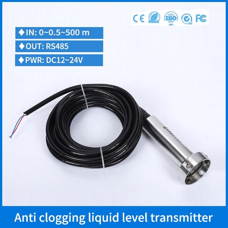 RS485 Underground Slurry Tank Liquid Level Transmitter Submersible Anti blocking Sewage Water Level Sensor 50m on Sale