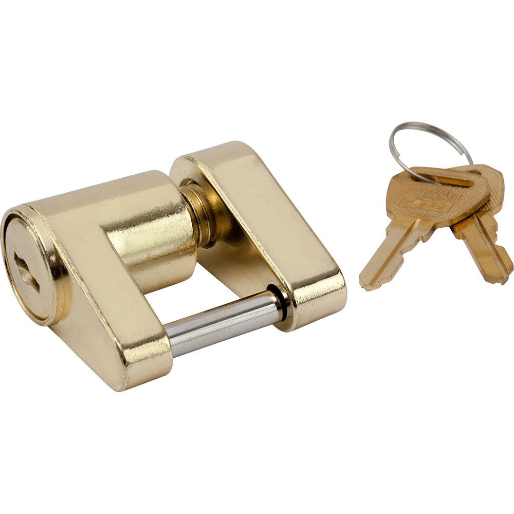 Sea-Dog Brass Plated Coupler Lock – 2 Piece [751030-1] on Sale