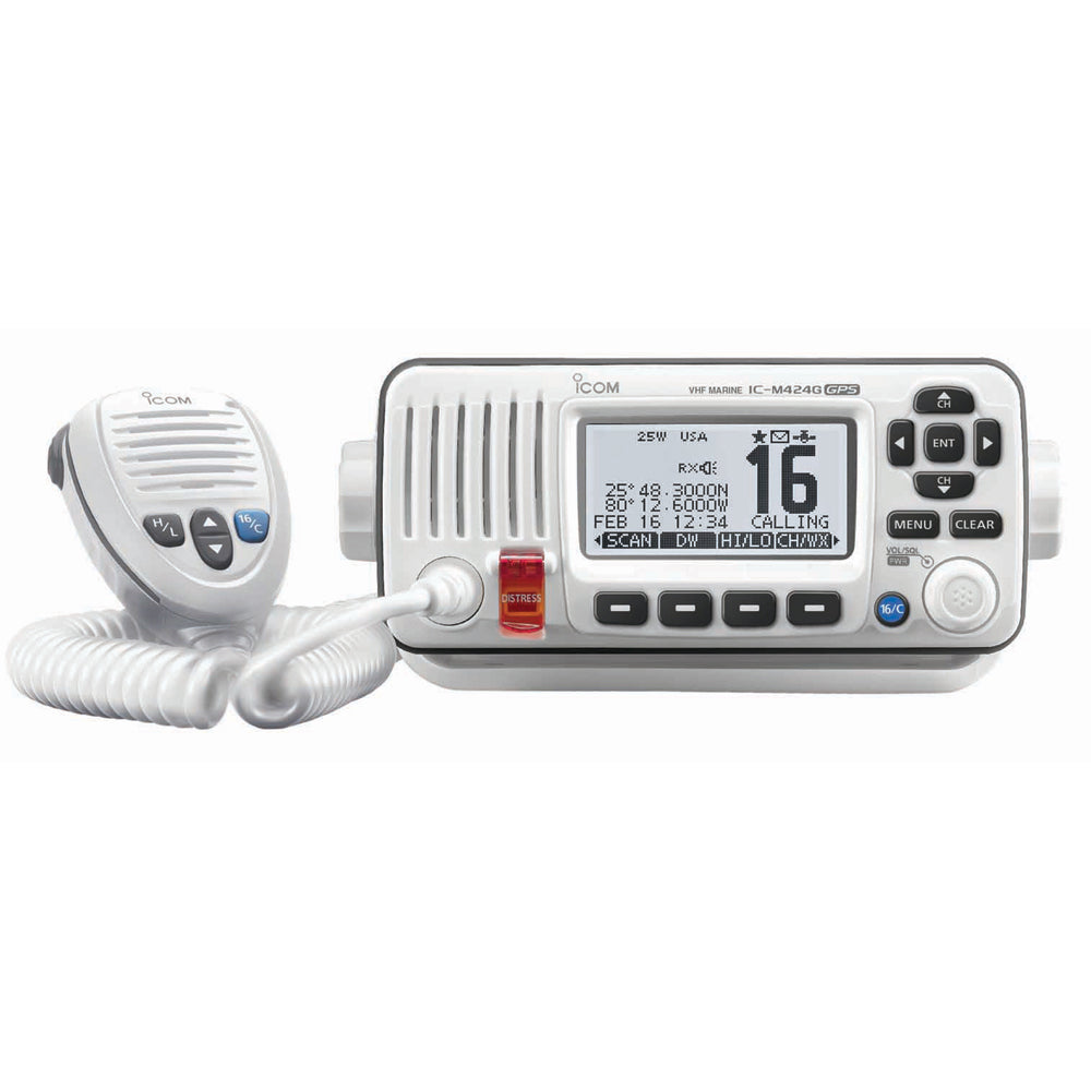 Icom M424G VHF Radio w/Built-In GPS – White [M424G 42] on Sale