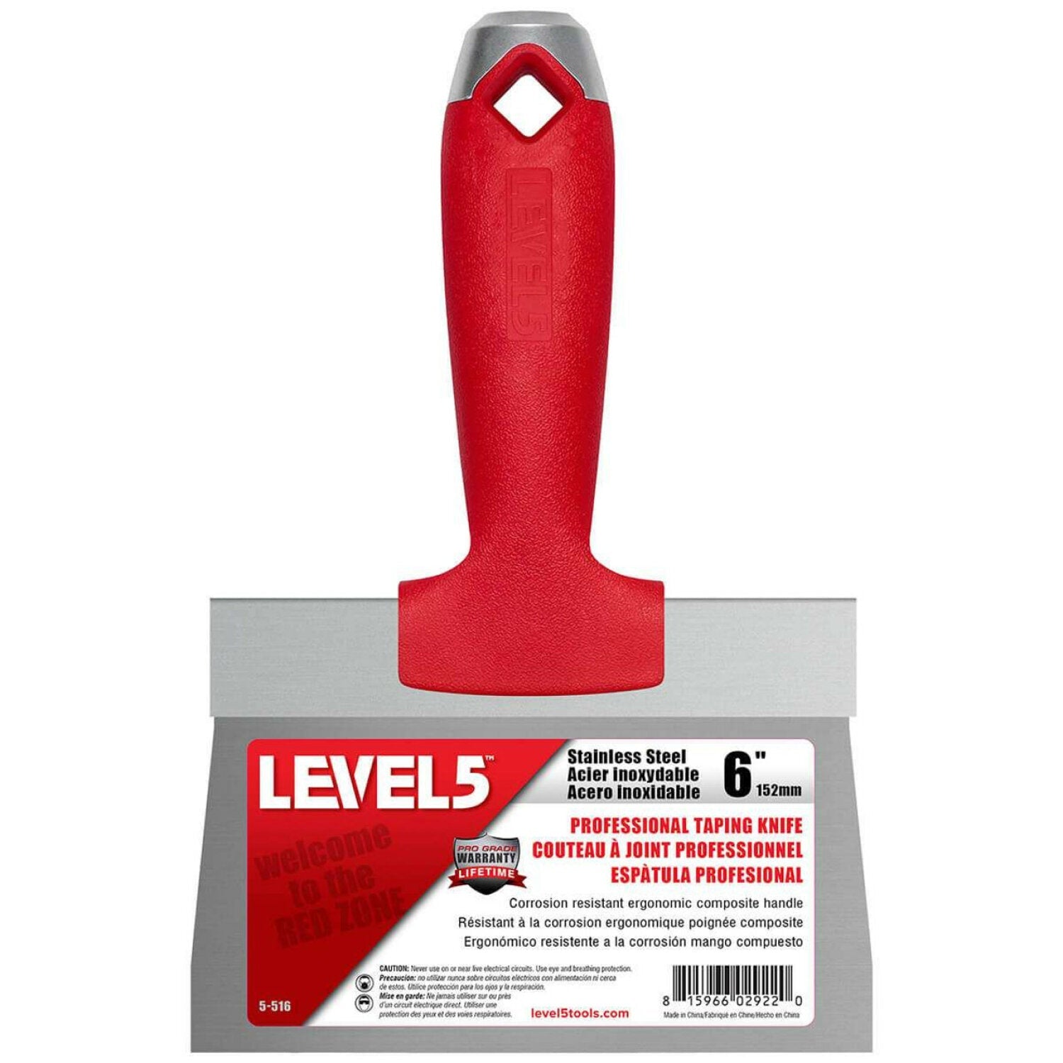 Level5 5-516 6″ Stainless Steel Taping Knife with Composite Handle Discount