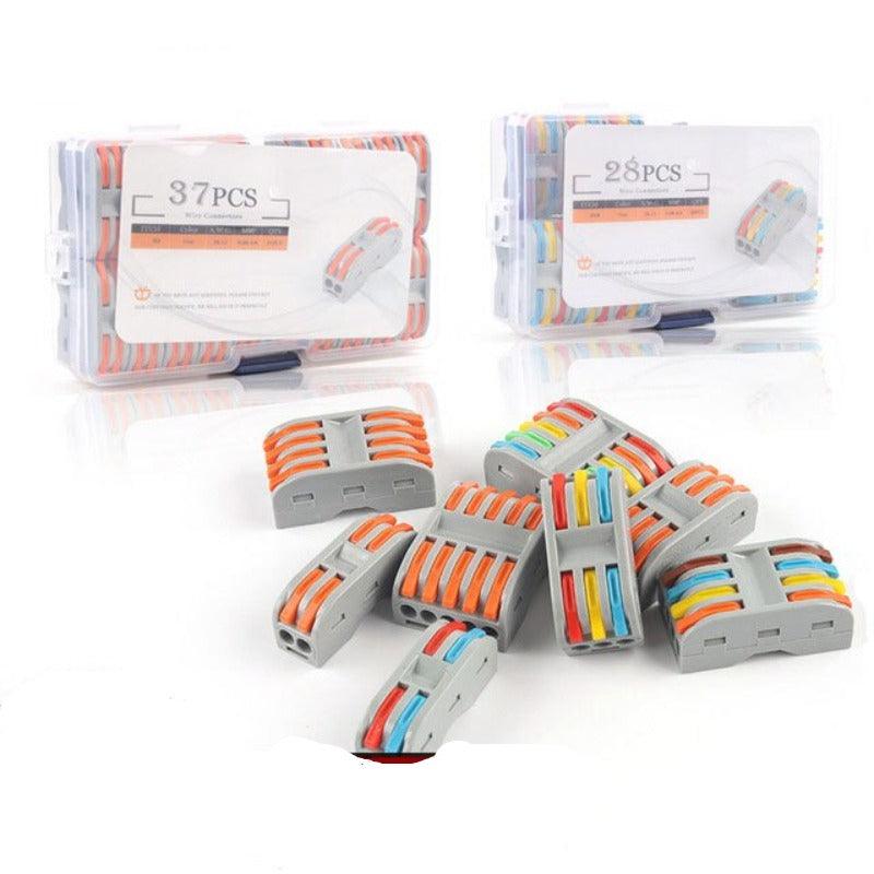 Quick Connector Type Boxed Wire Connector 2/3/4/5 Pin Conductor Splitter to Wiring Terminal Block LED Light Push Type Connector Online now