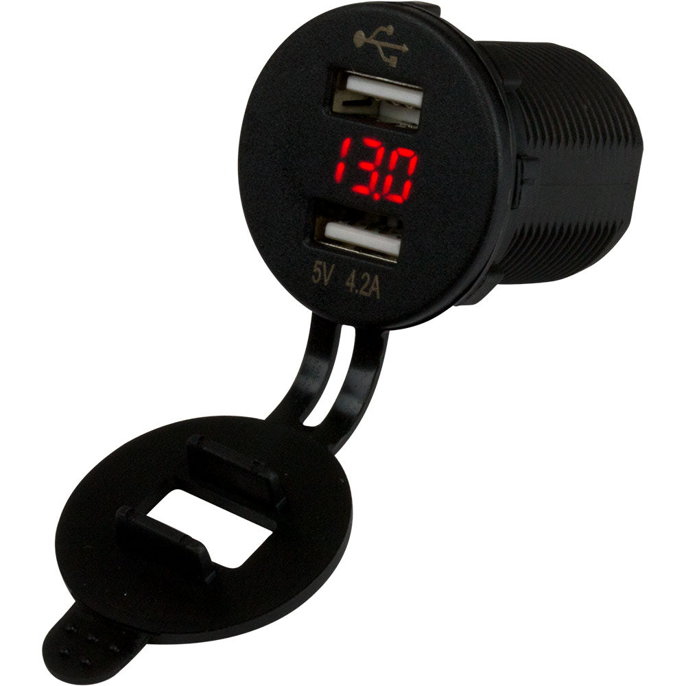 Sea-Dog Dual USB Socket/Voltmeter w/Hidden Display [426517-1] Online
