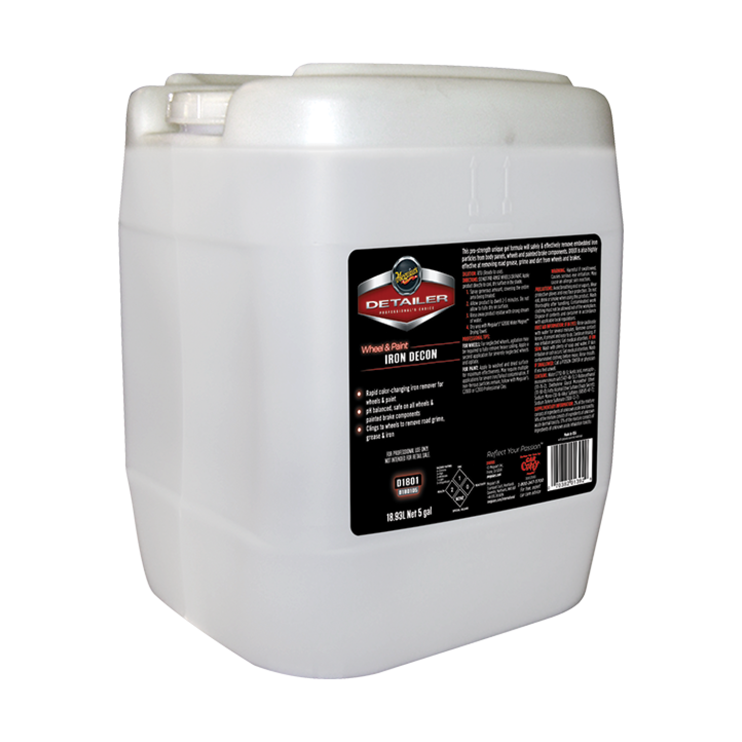 Meguiar’s D180105 Pro-Strength DECON Wheel & Paint Iron Remover, 5 Gallon Supply