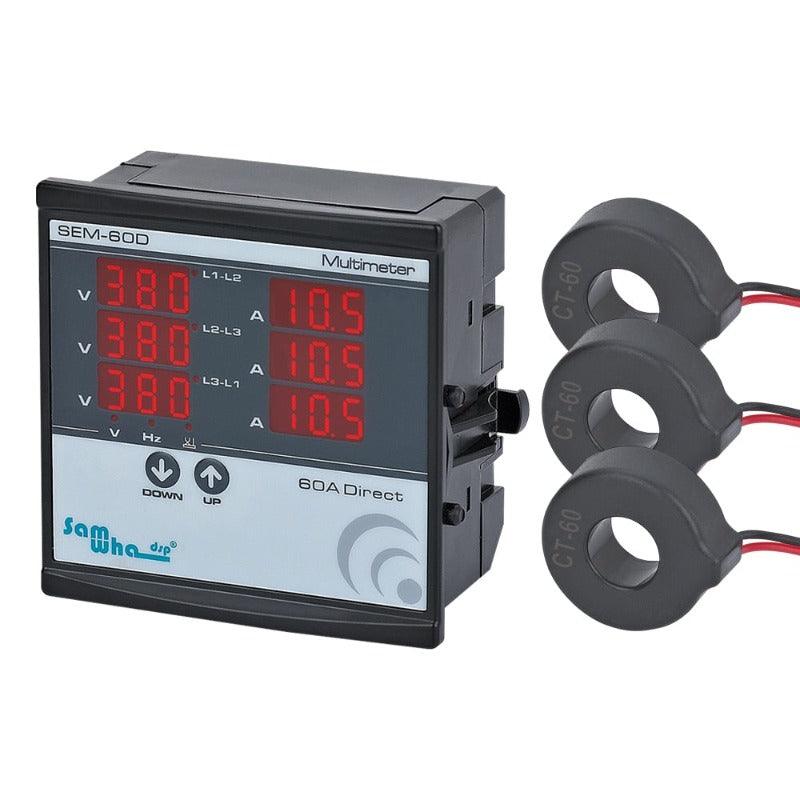 Samwha-Dsp SEM-XXD Digital Multimeter, Contains 3 C.T, Three Phase Volt(L-L),(L-N) Online
