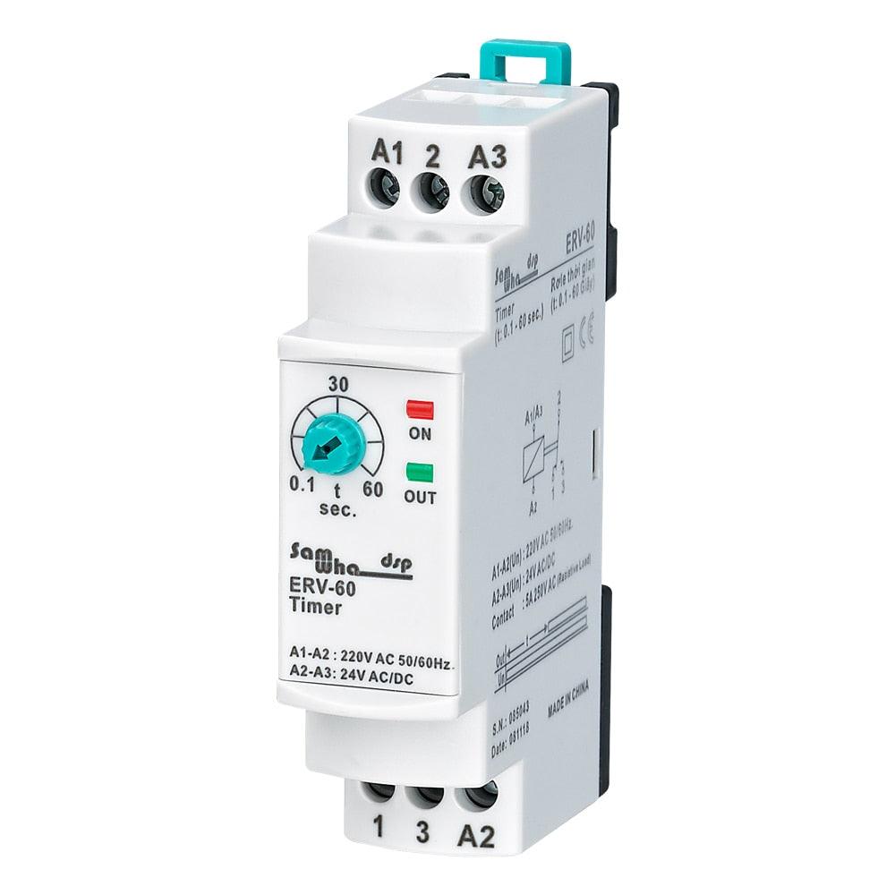 Samwha-Dsp ERV-60 On Delay Time Relay Electronic Adjustable (0.1-60sec.) Online Sale