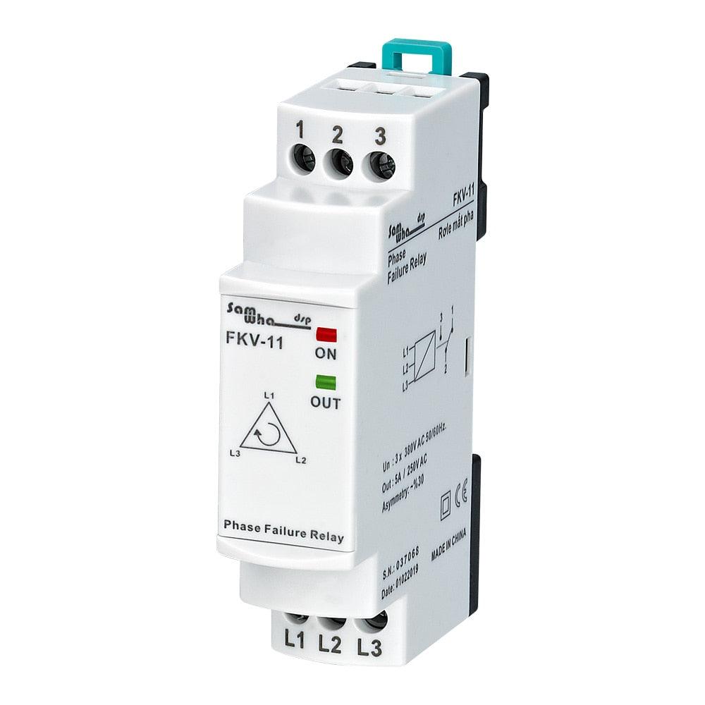 Samwha-Dsp FKV-11 3*380VAC Non-Neutual Three-Phase Phase Failure, Phase Asymmetry (Fixed. 30%) Relay on Sale