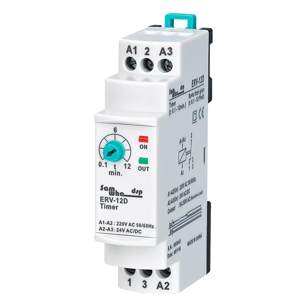 Samwha-Dsp ERV-12D On Delay Time Relay Electronic Adjustable (0.1-12min.) Discount