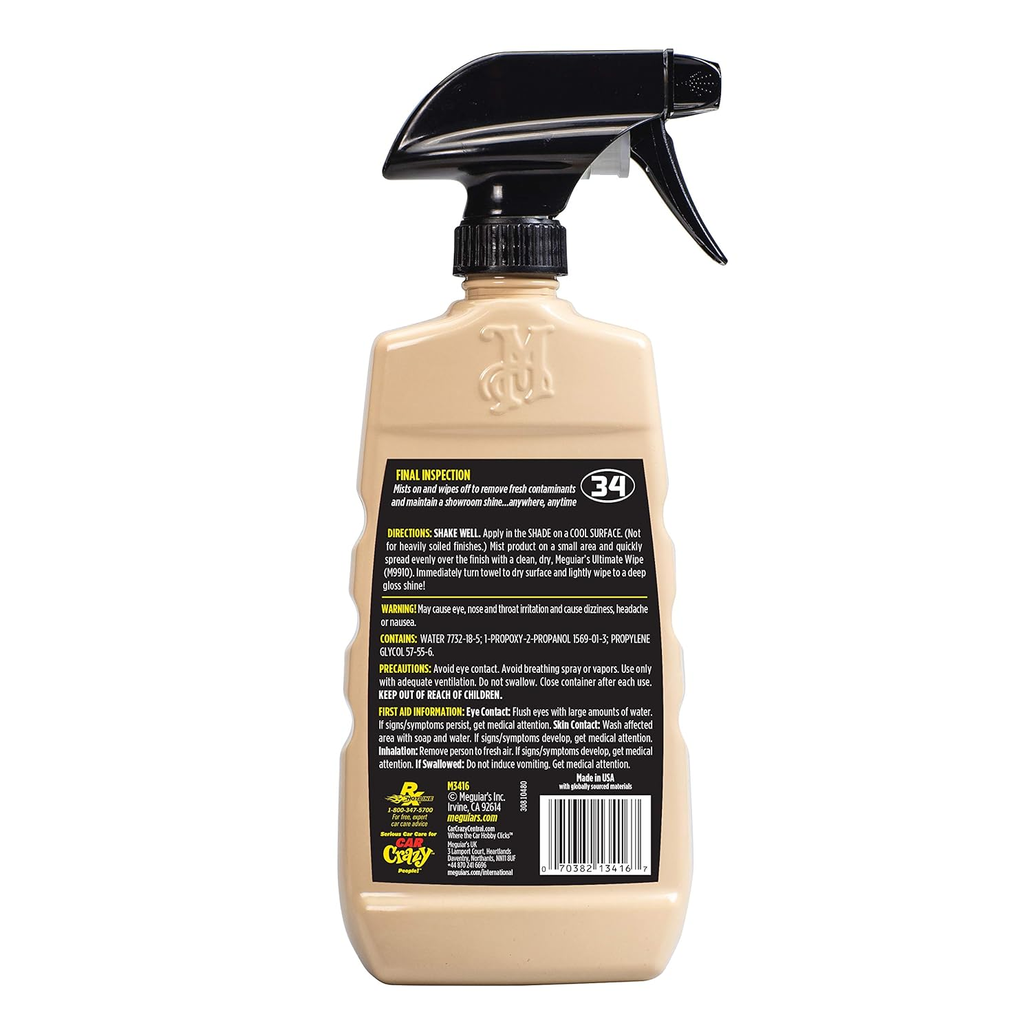 Meguiar’s M3416 Mirror Glaze Final Inspection Mist & Wipe, 16 .oz, Spray Discount