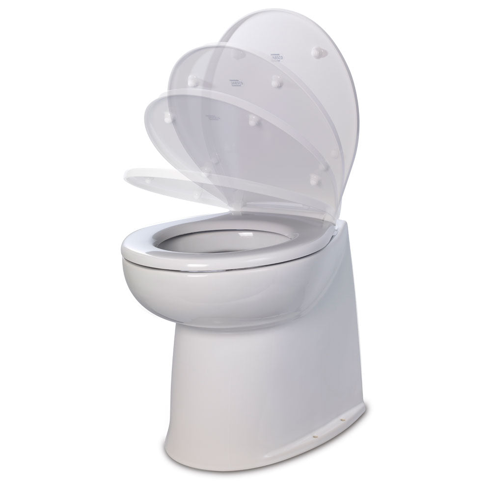 Jabsco 17″ Deluxe Flush Raw Water Electric Toilet w/Soft Close Lid – 12V [58240-3012] Hot on Sale